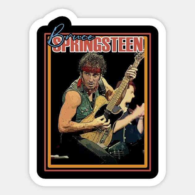 Vintage Springsteen Classic Rock Reimagined Sticker by WalkTogether